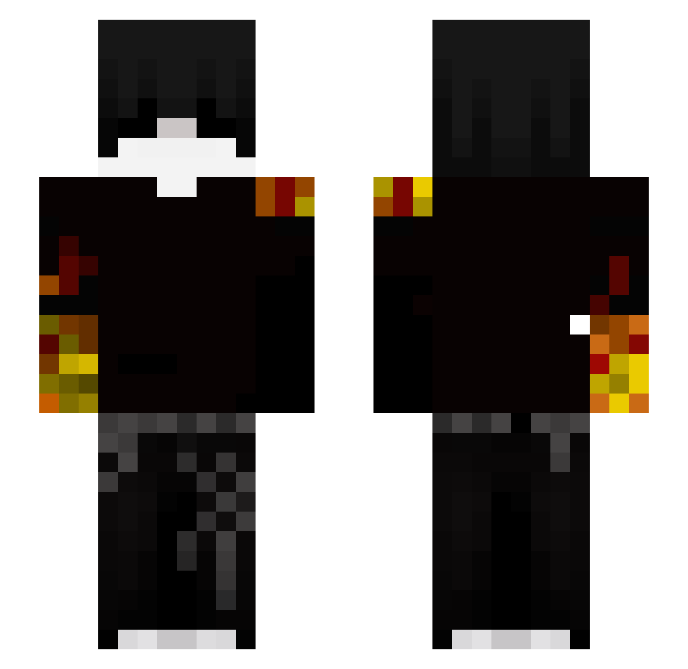 Apoloyy Minecraft skin, front and back view