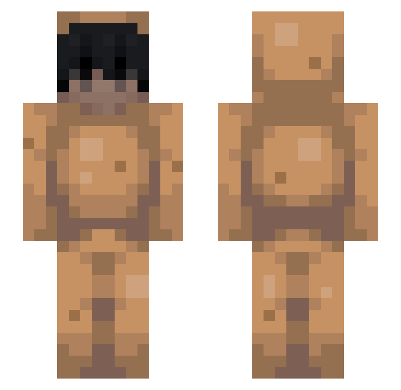 Timor Minecraft skin, front and back view