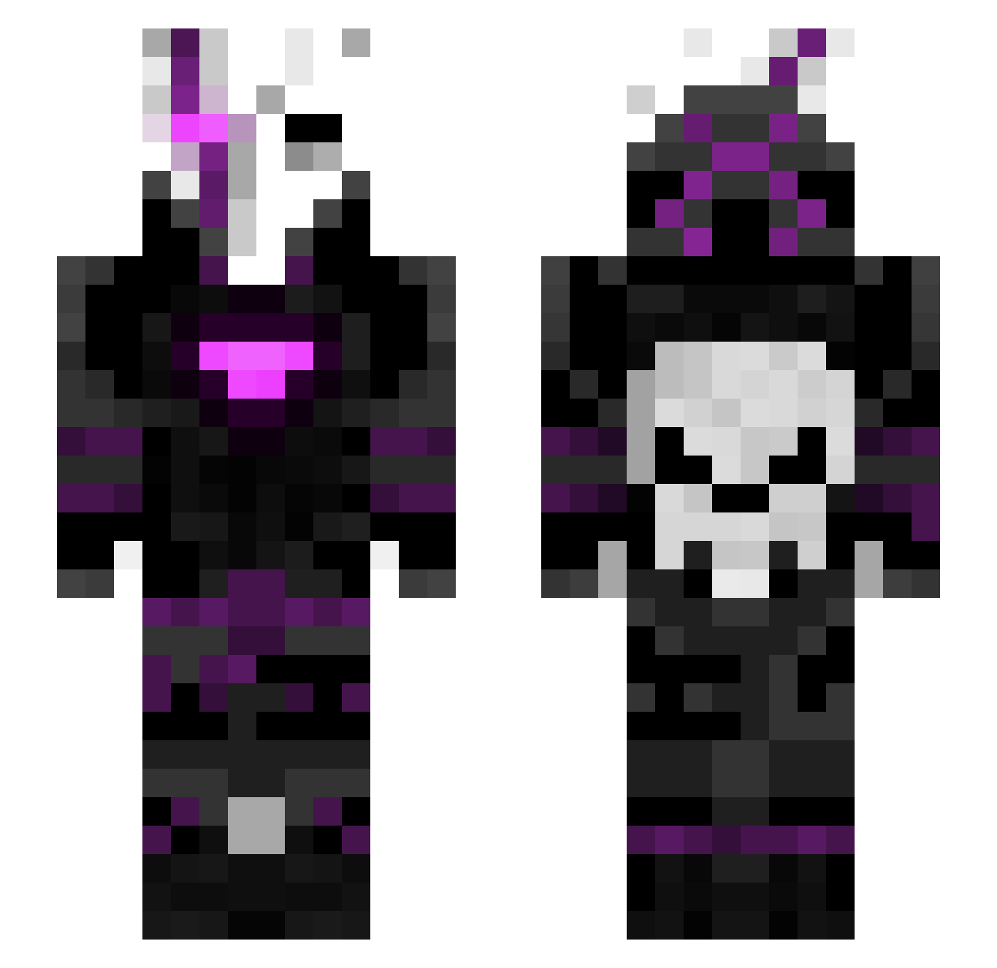 Keighnn Minecraft skin, front and back view
