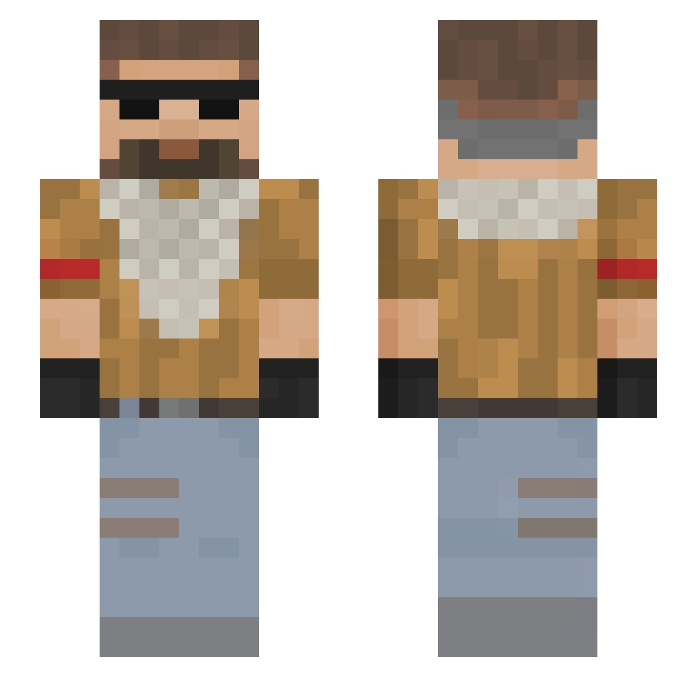 Facuu7626 Minecraft skin, front and back view