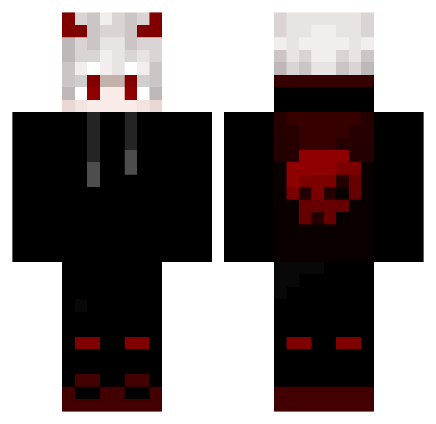 Brunineitor Minecraft skin, front and back view