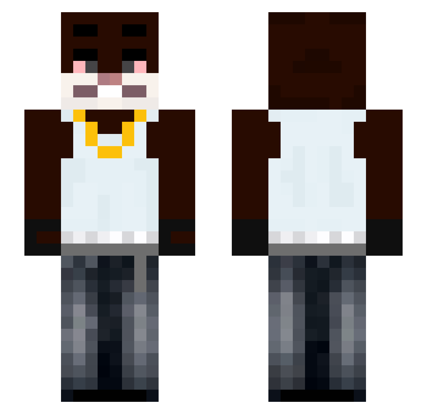 koedge Minecraft skin, front and back view