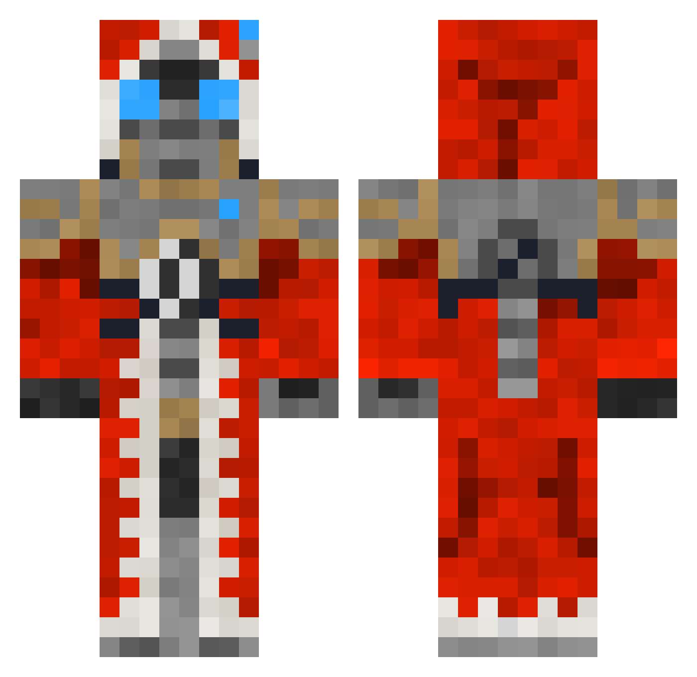 LordFrogzard Minecraft skin, front and back view