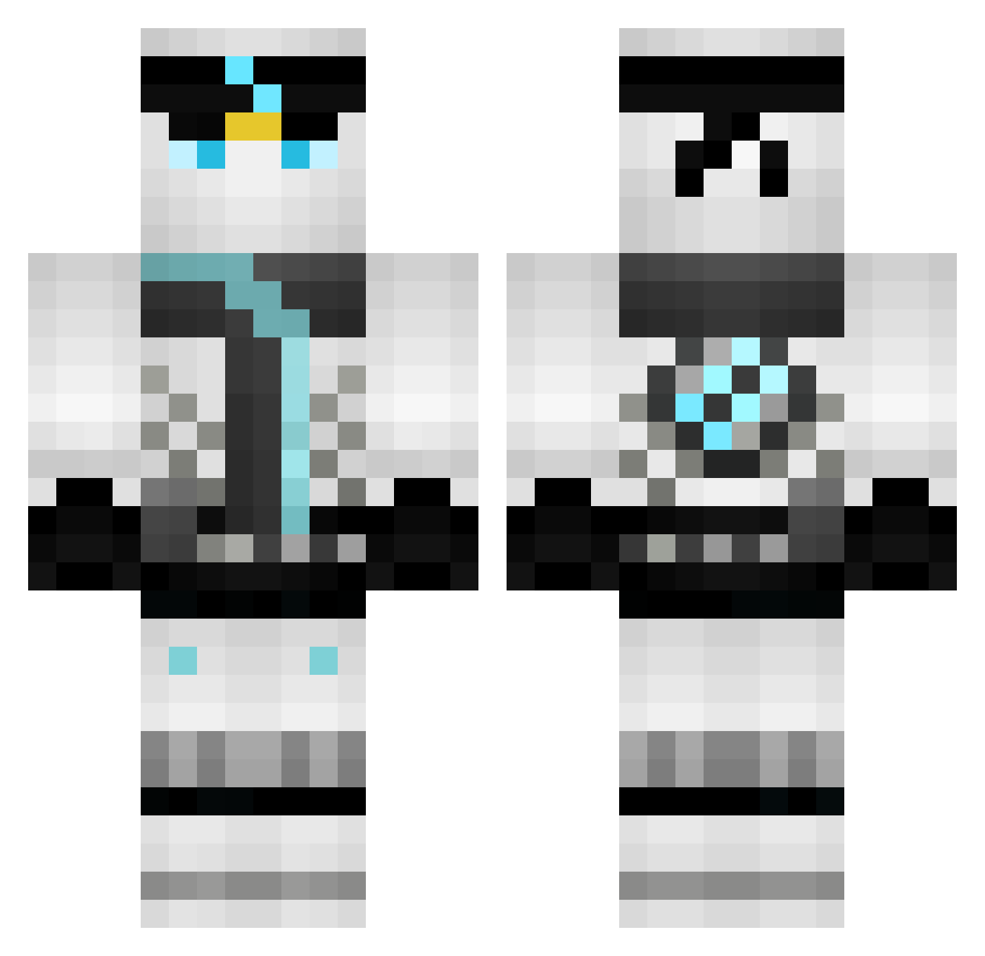 oskar_Di Minecraft skin, front and back view