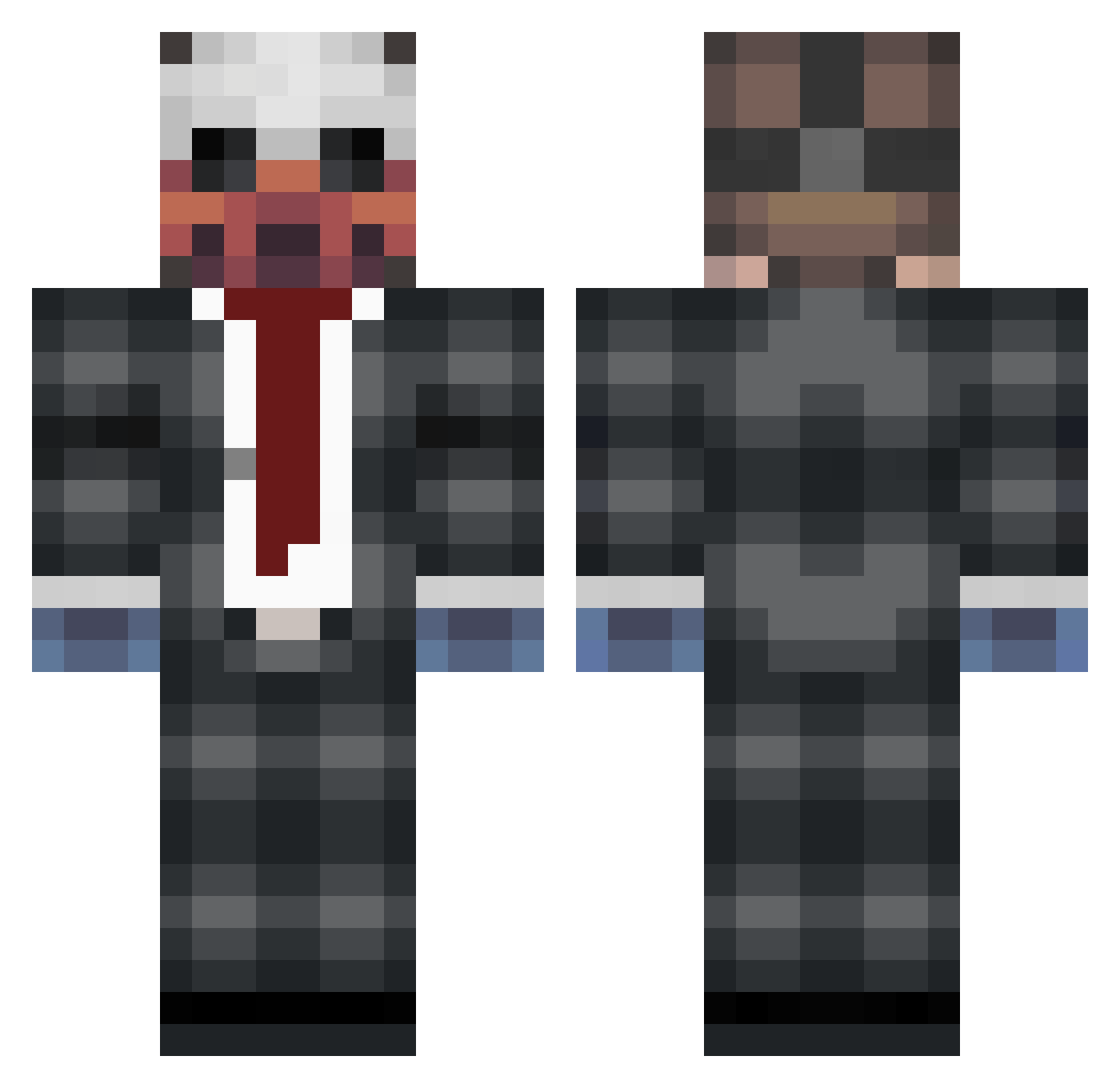 __Zayo__ Minecraft skin, front and back view