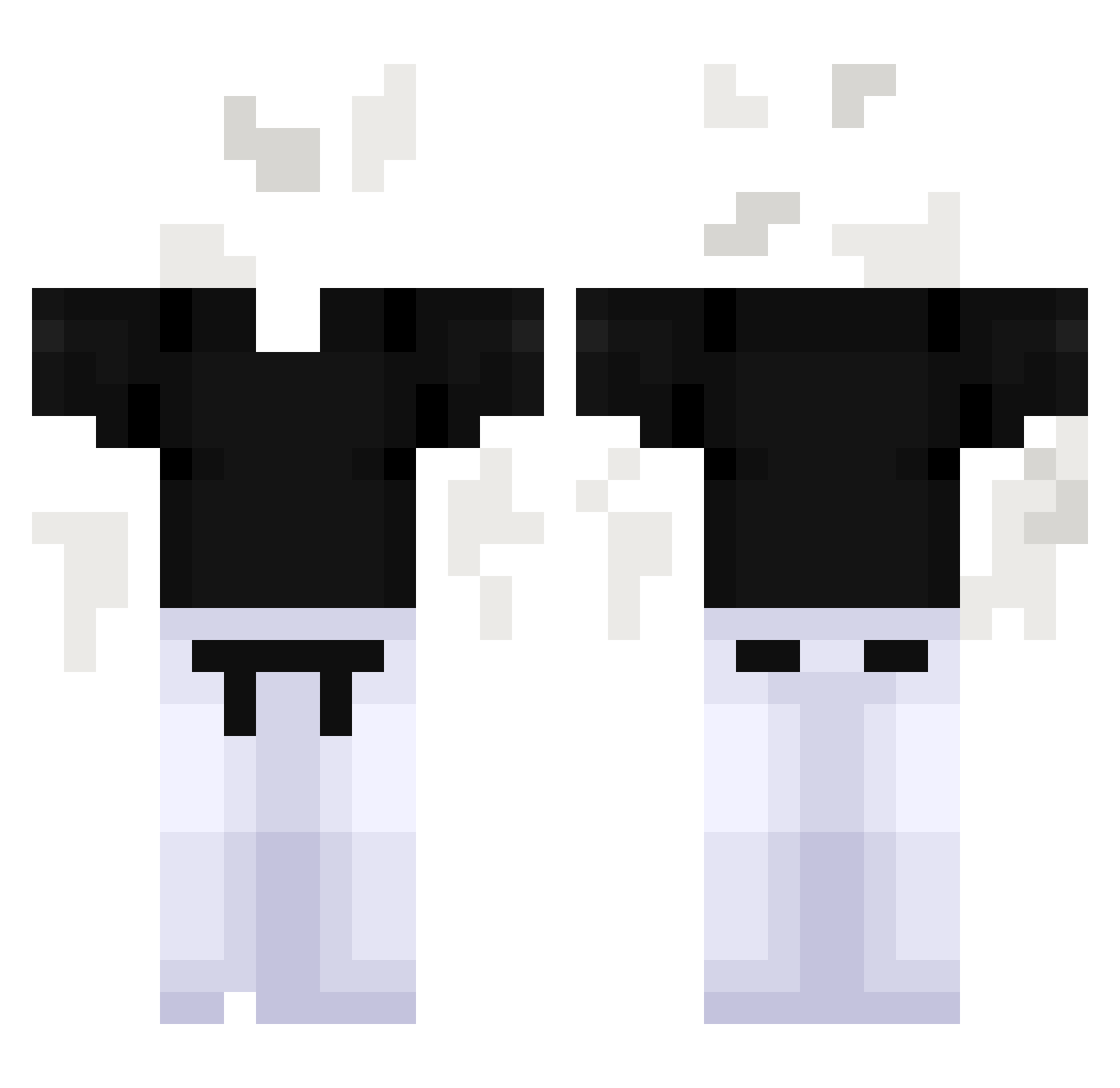 Trukel7 Minecraft skin, front and back view