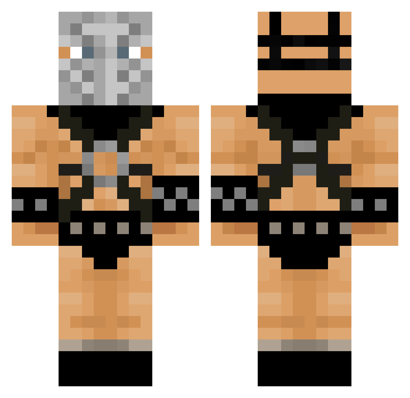 elspecialista Minecraft skin, front and back view