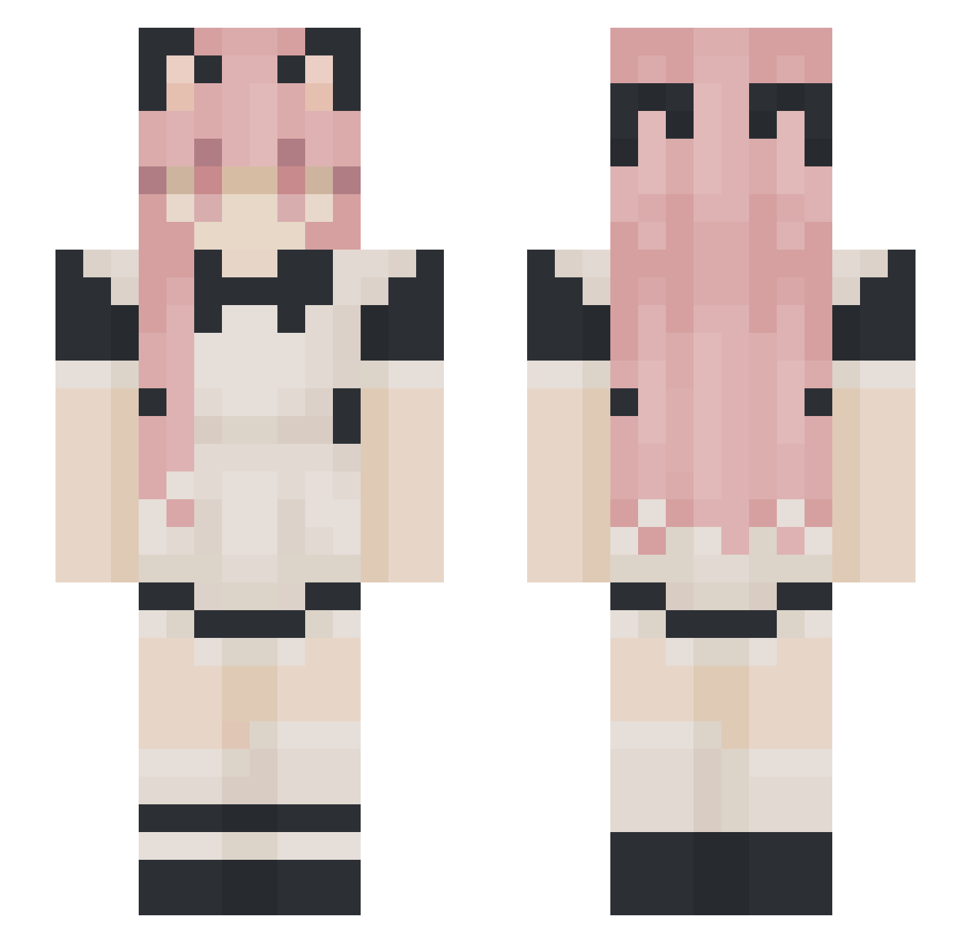 Eggs_Benedict20 Minecraft skin, front and back view