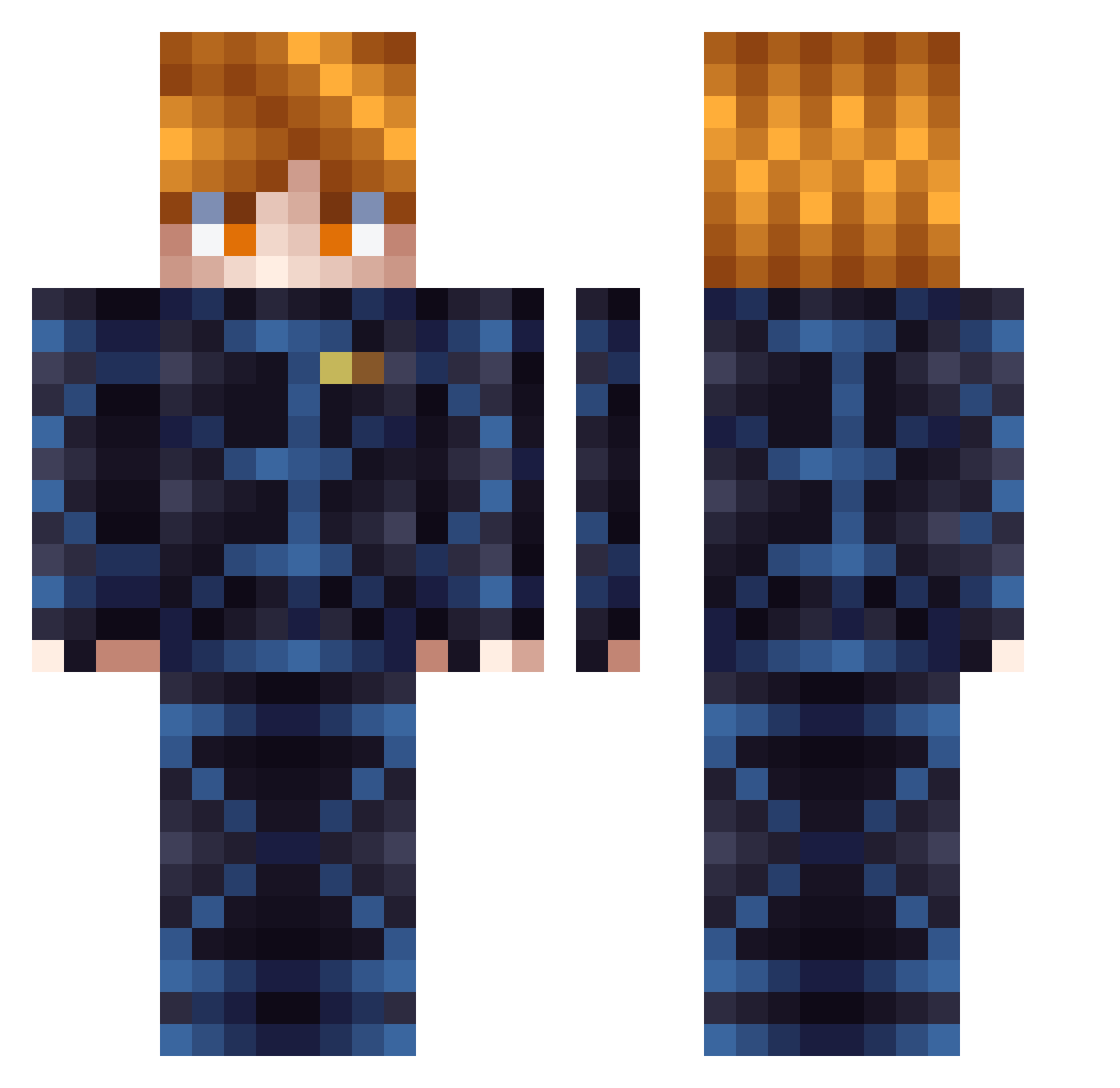 yucatecotactico3 Minecraft skin, front and back view