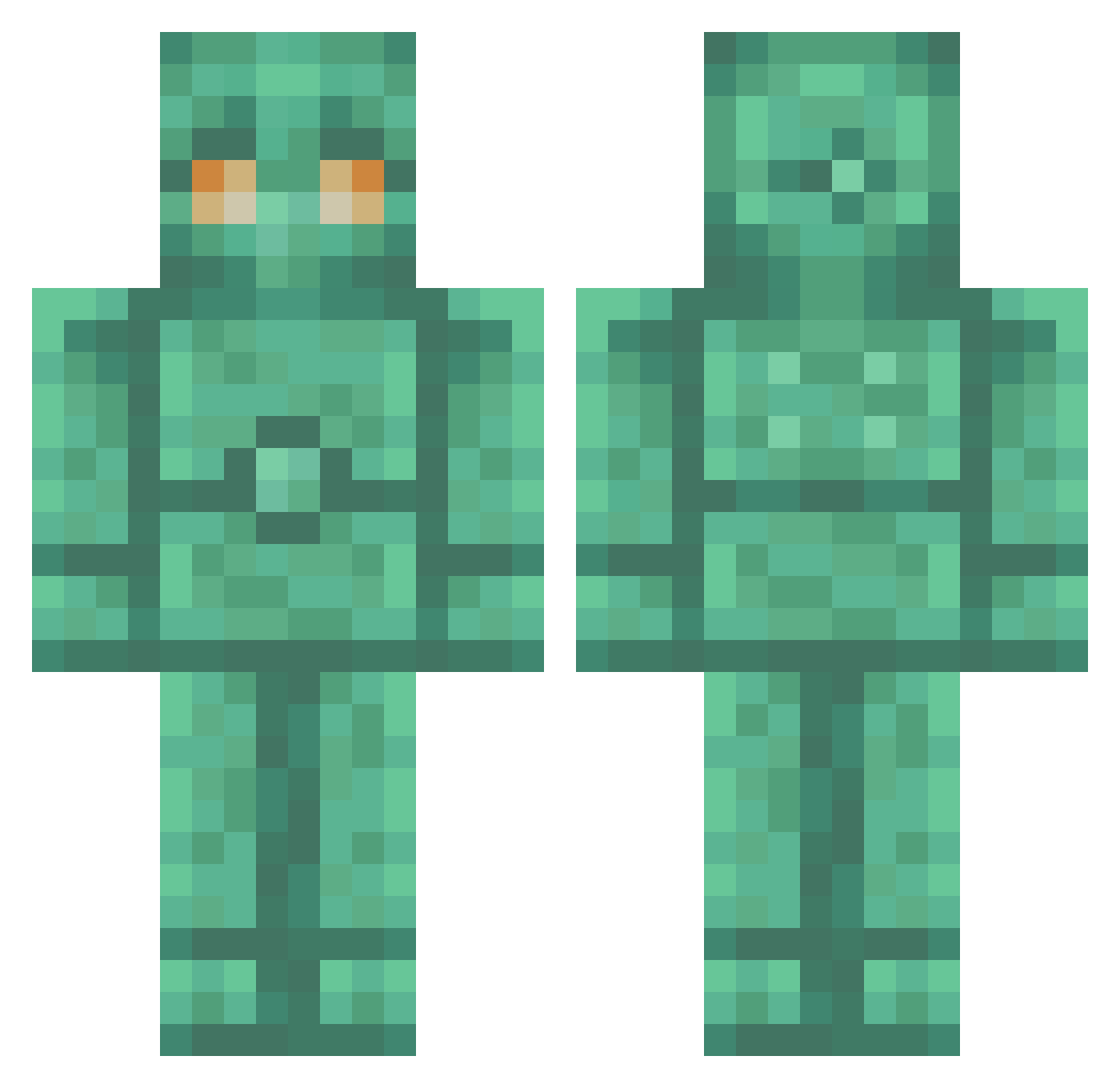 CyberNinja51 Minecraft skin, front and back view
