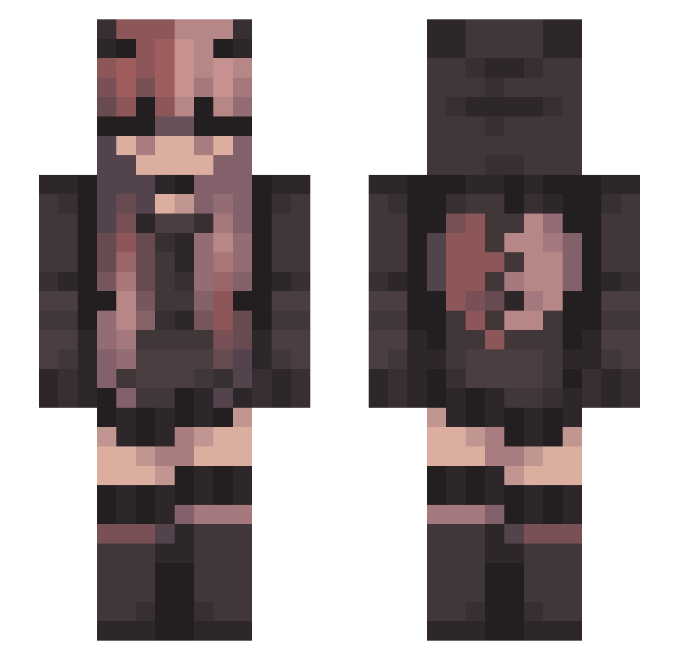 aspirinnie Minecraft skin, front and back view