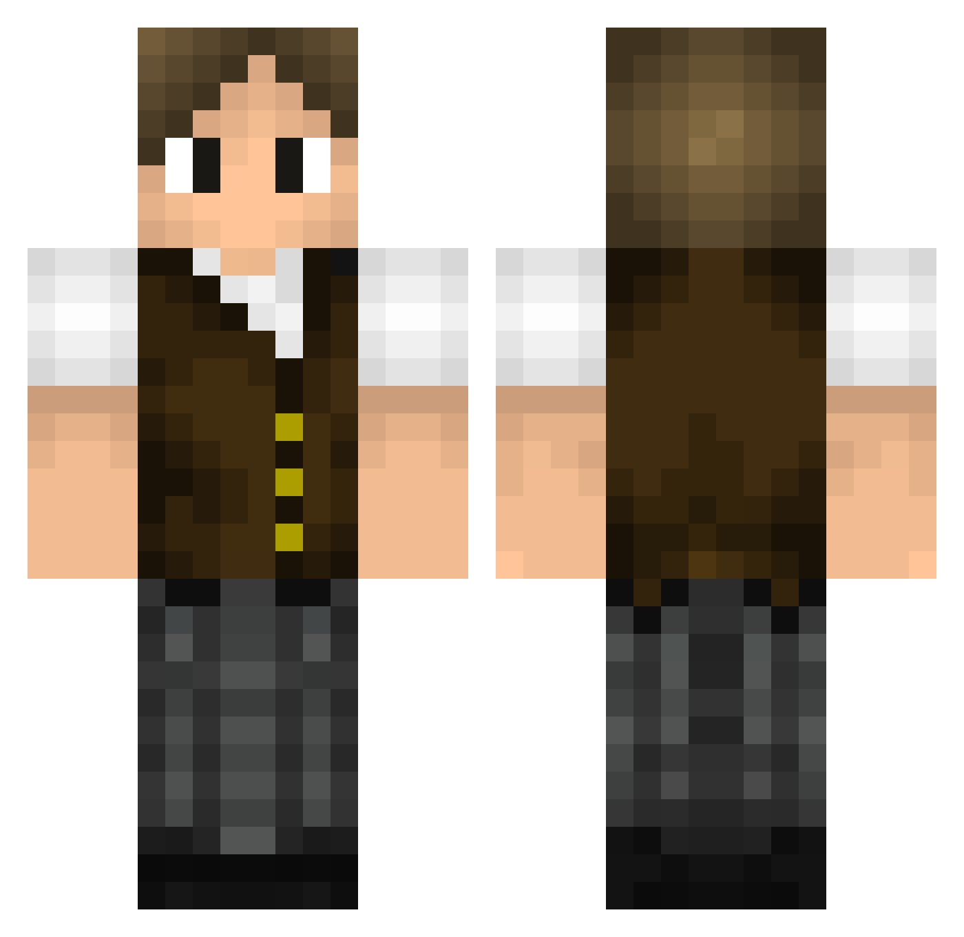 Robert6626 Minecraft skin, front and back view