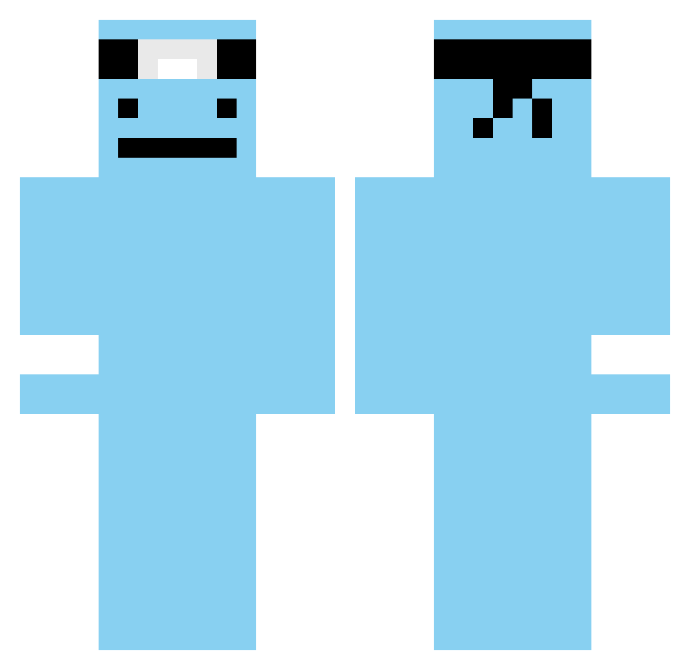 cdwyd Minecraft skin, front and back view