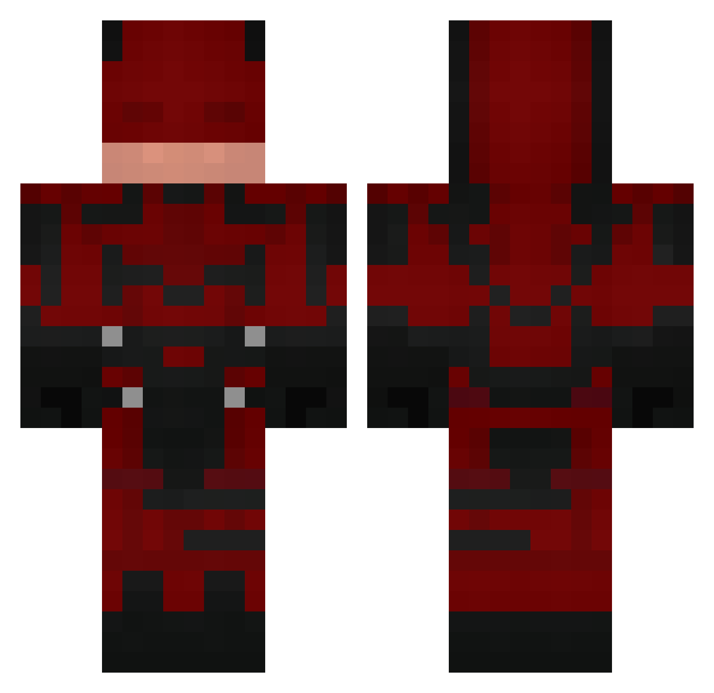 Kamui_DD Minecraft skin, front and back view