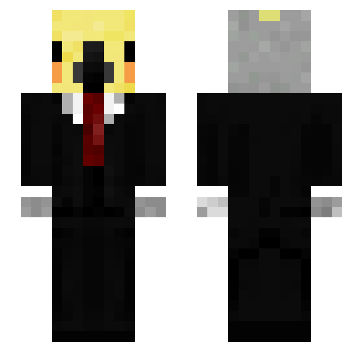 Prezezi Minecraft skin, front and back view