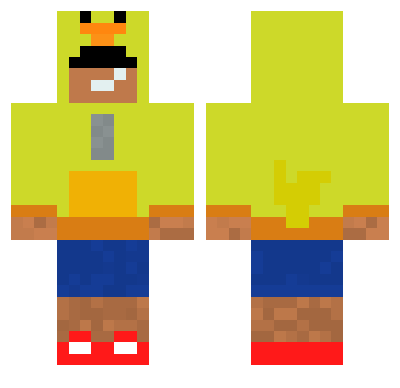 KtKing15 Minecraft skin, front and back view