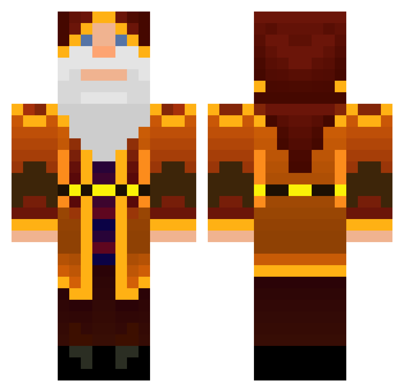 snuzz200 Minecraft skin, front and back view