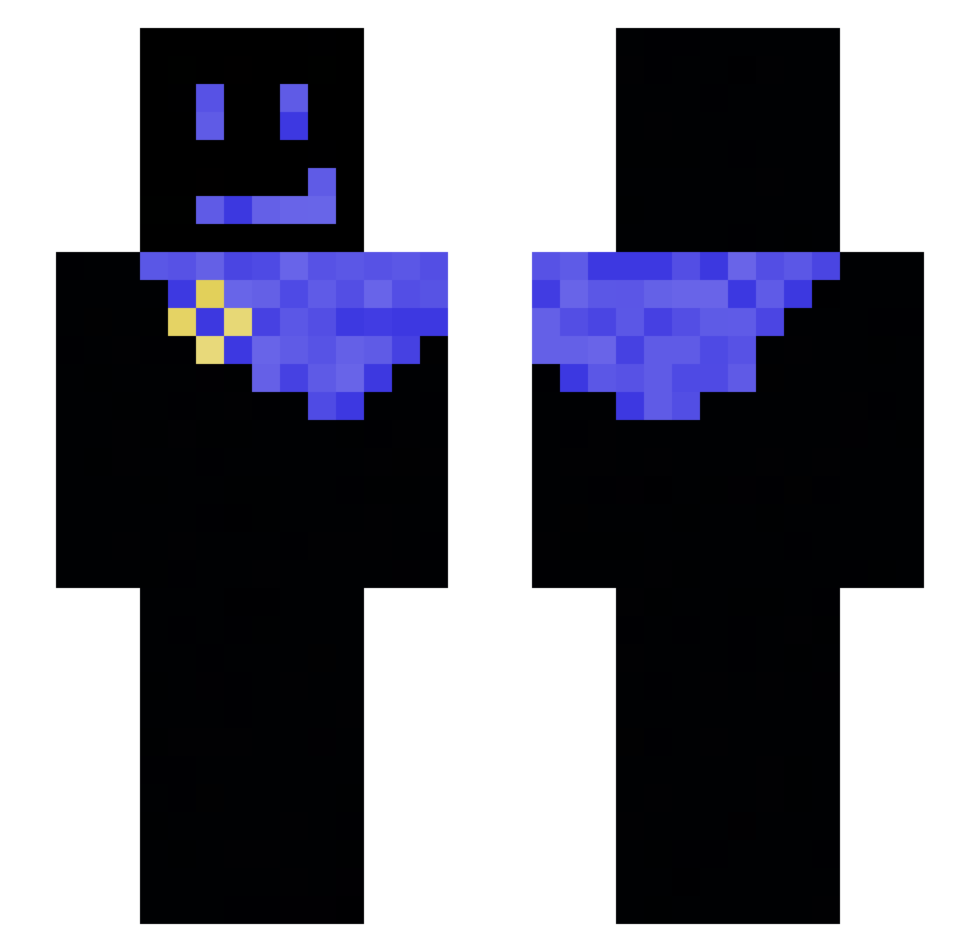 execrated_ Minecraft skin, front and back view