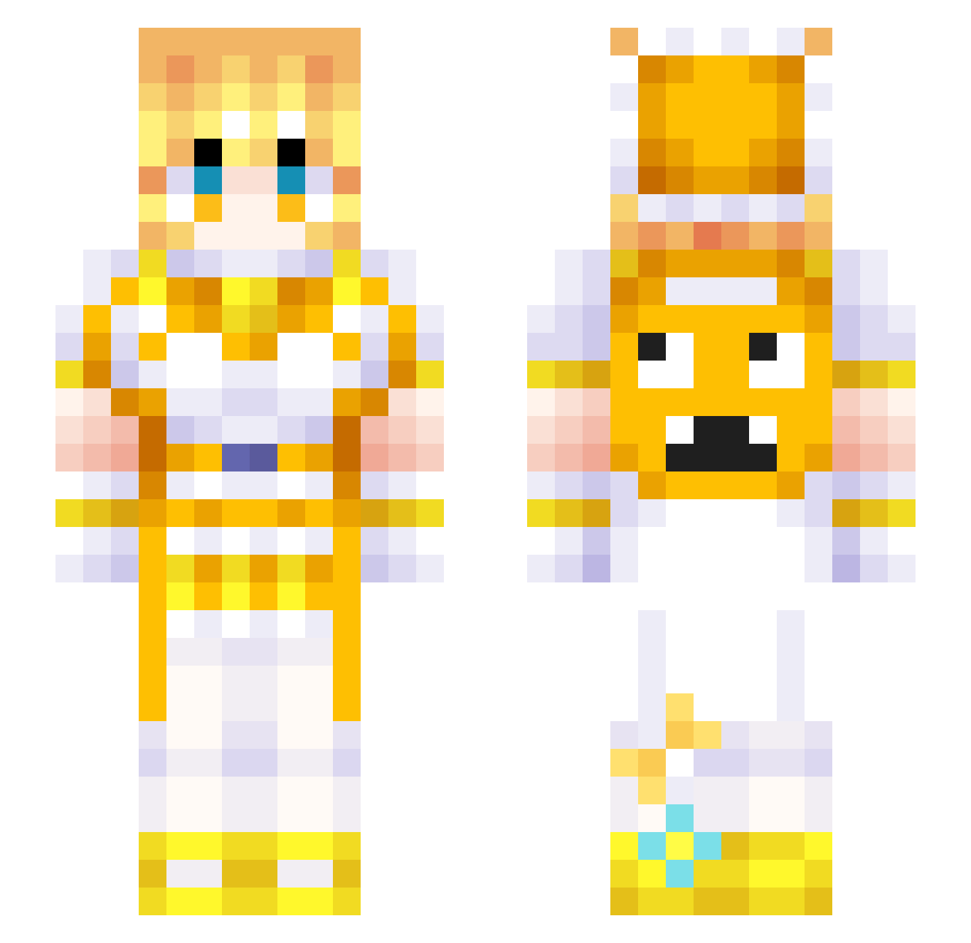 DiamondChrystal_ Minecraft skin, front and back view