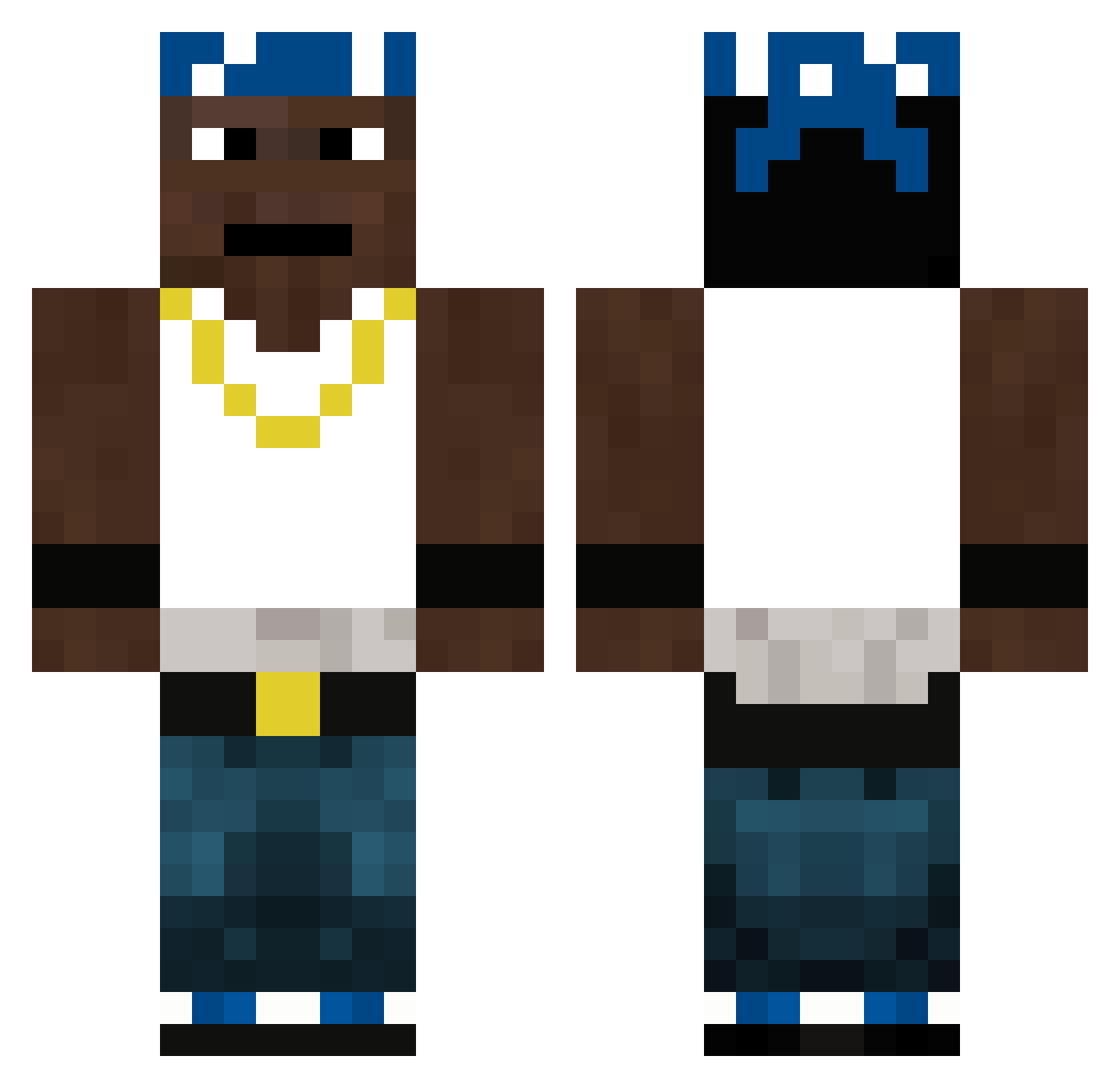 AnaSiken2 Minecraft skin, front and back view