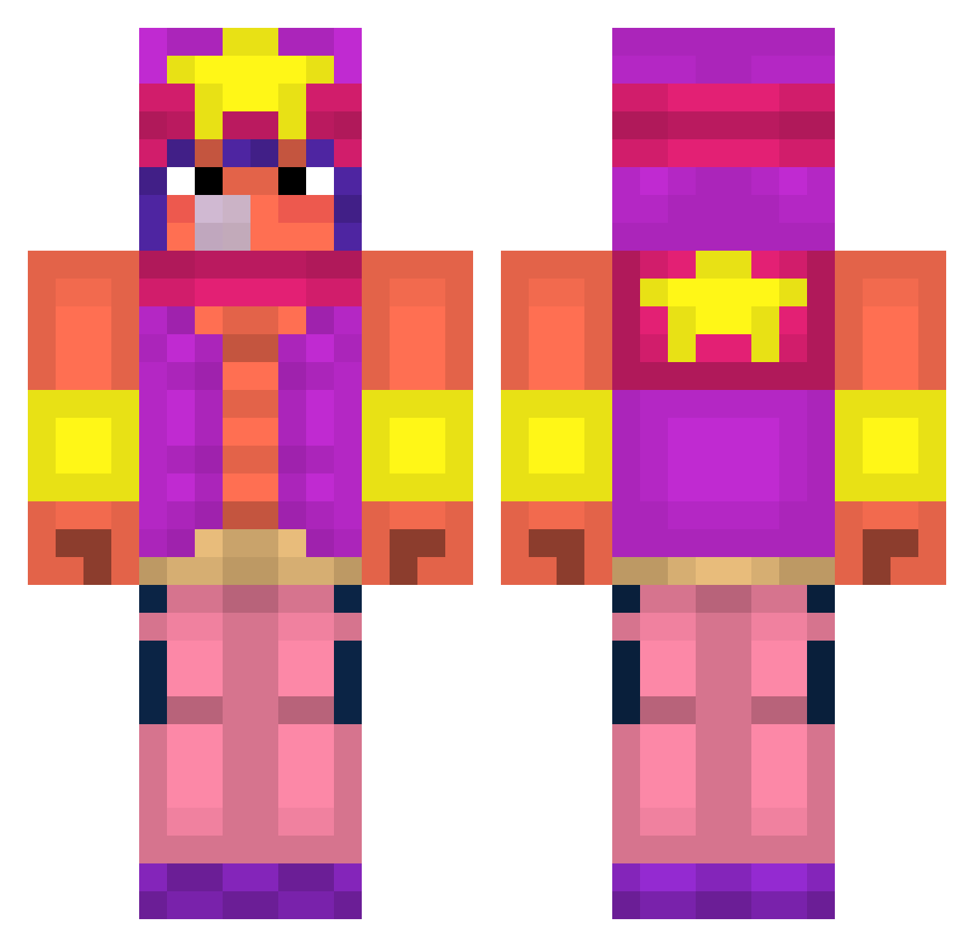 Coole_Socke69 Minecraft skin, front and back view