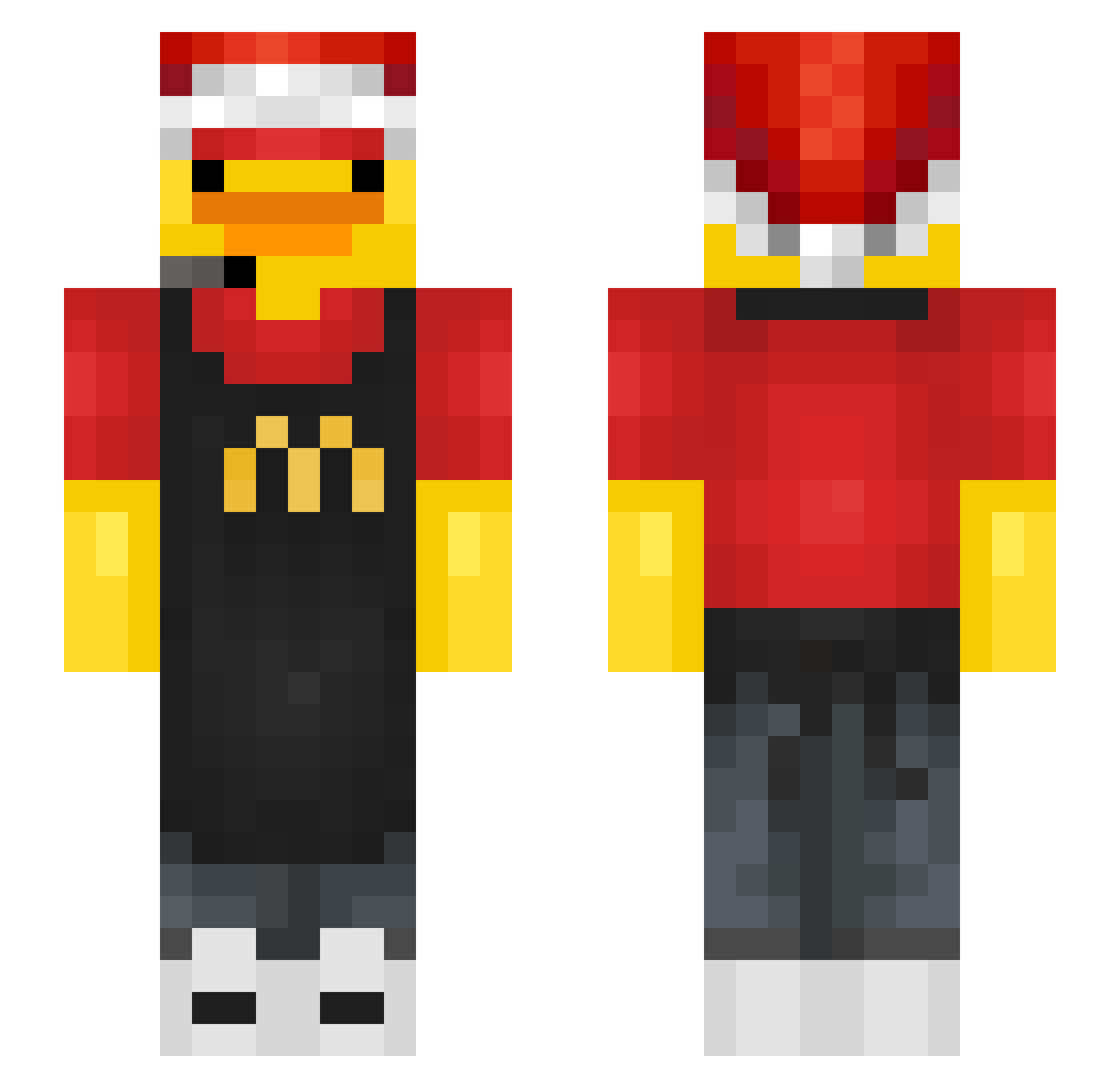 S0F1ST Minecraft skin, front and back view