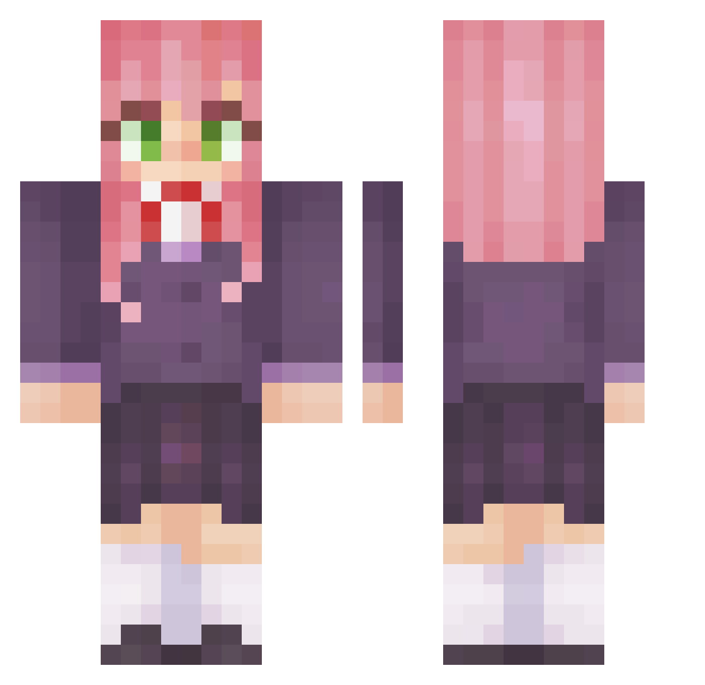 Shiro_XY Minecraft skin, front and back view
