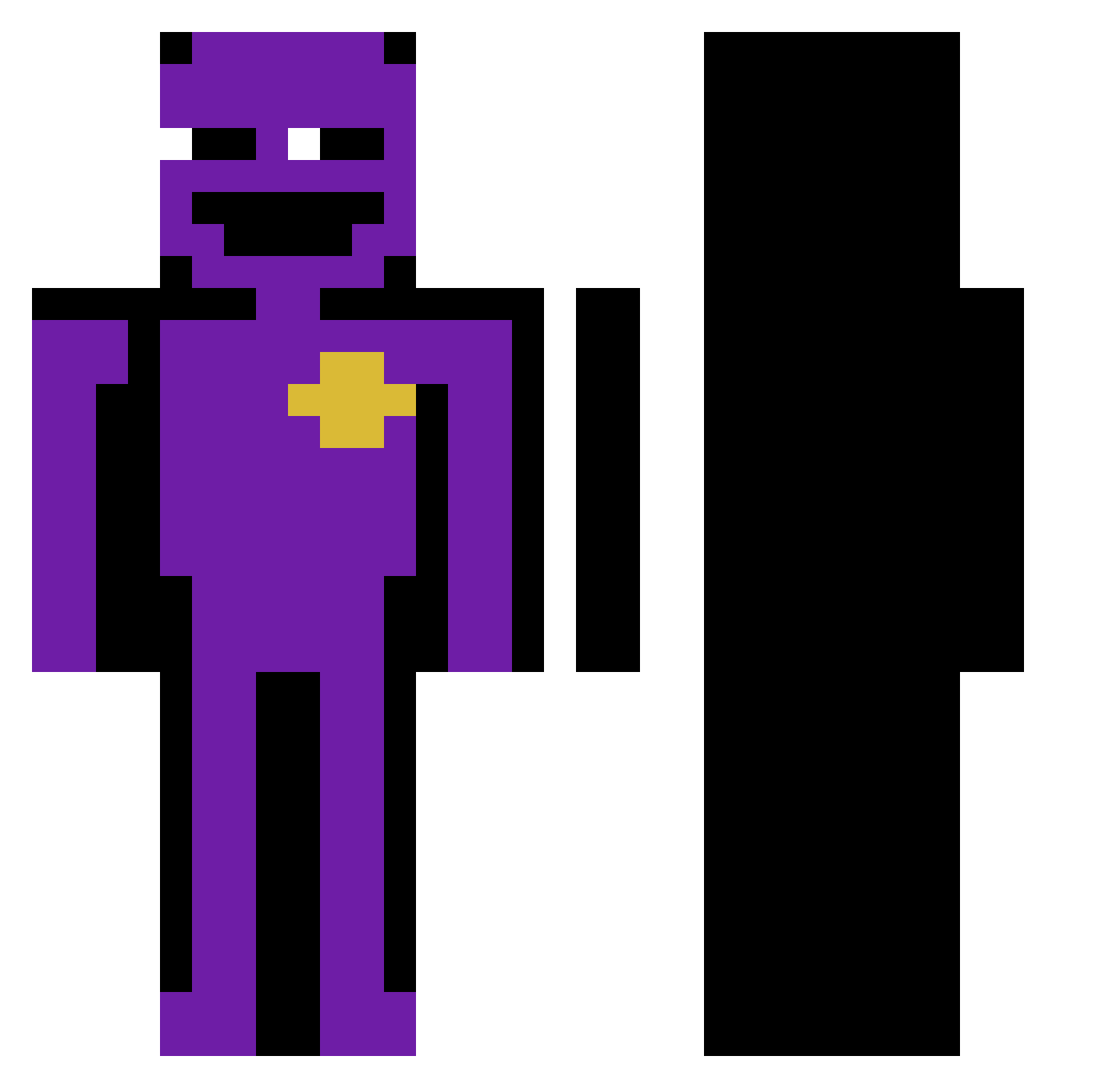 Border209 Minecraft skin, front and back view