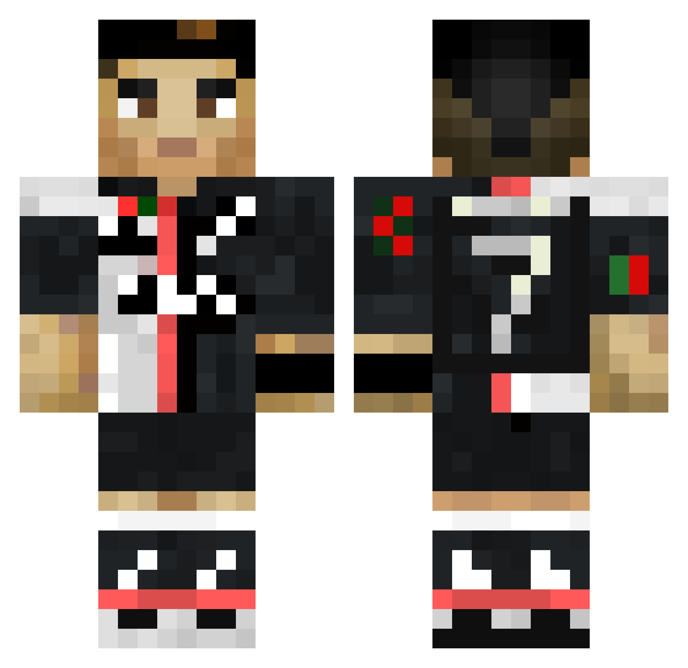 Lottiminecraft Minecraft skin, front and back view