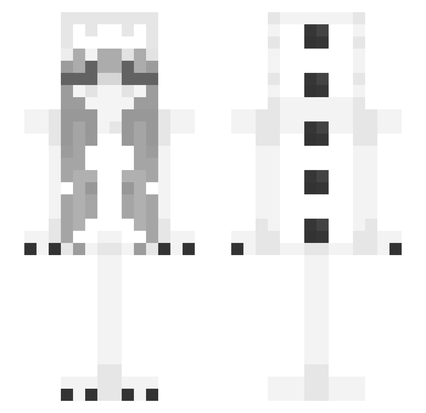 Viskas_ Minecraft skin, front and back view