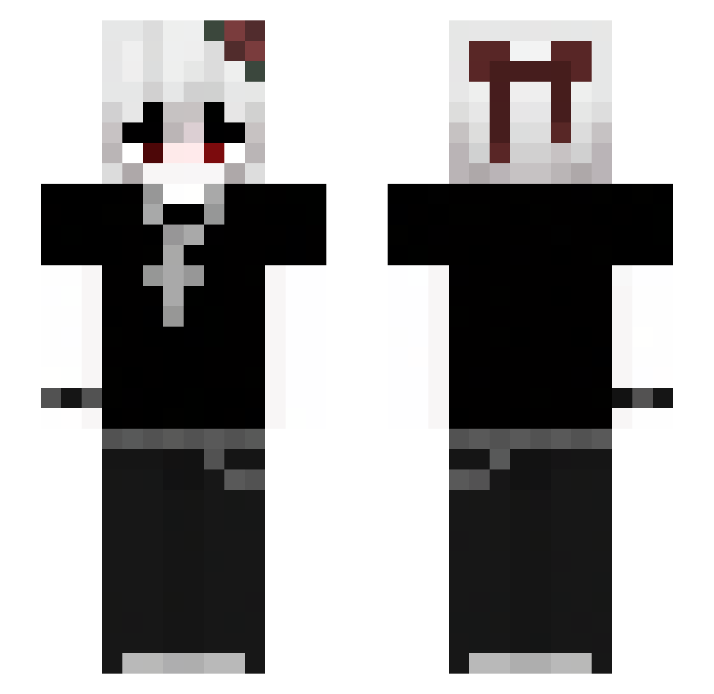 TimeYears Minecraft skin, front and back view