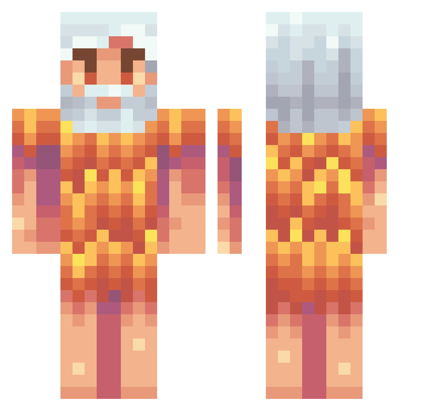 whopperman21 Minecraft skin, front and back view