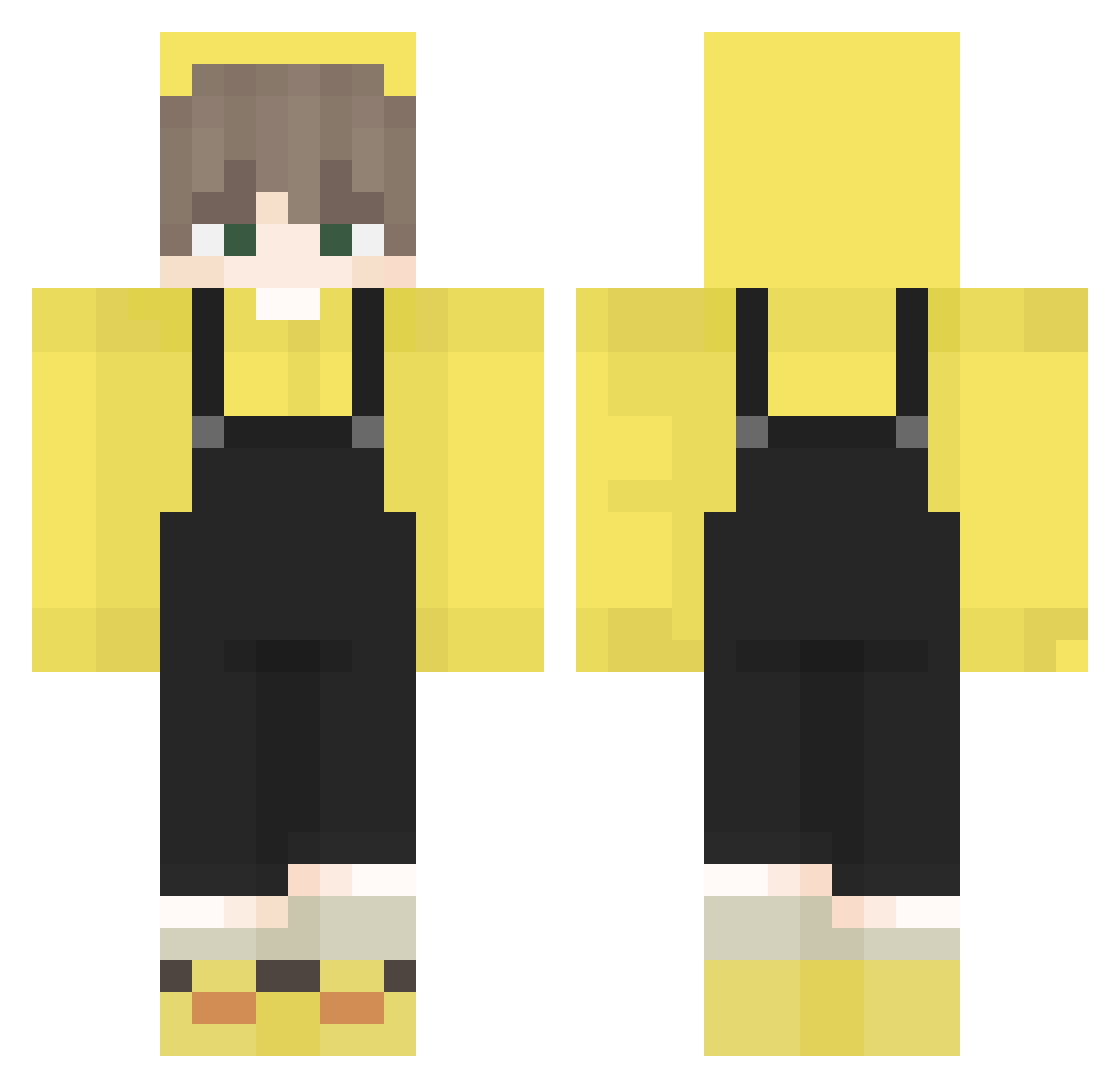 ehoze Minecraft skin, front and back view