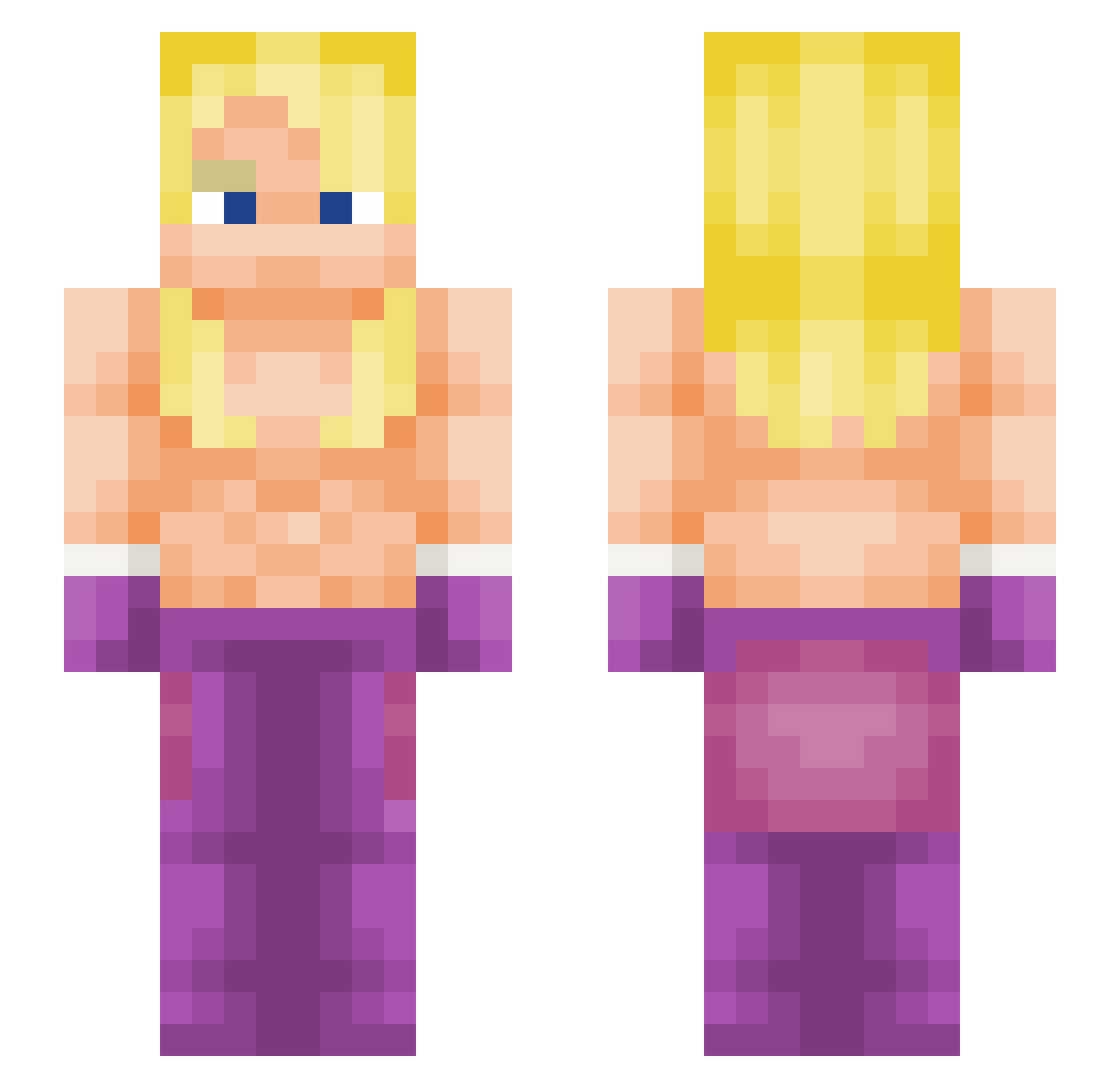 __Di0__ Minecraft skin, front and back view