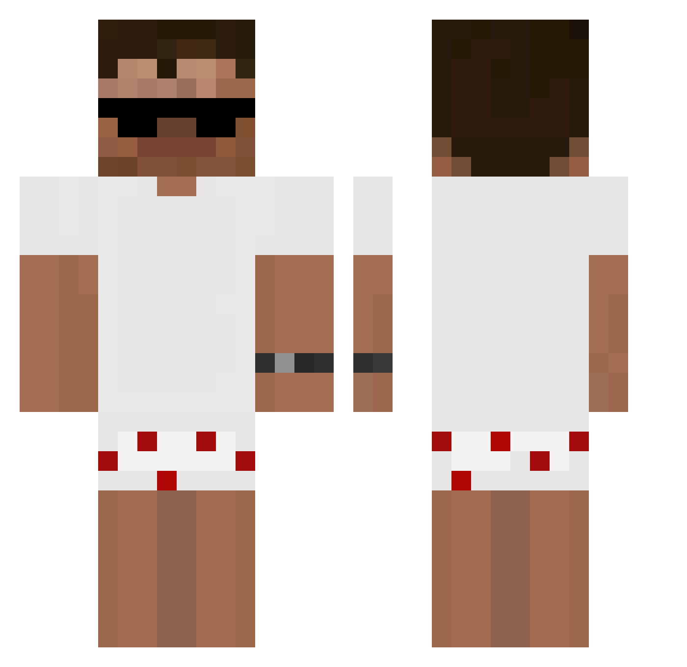 EdissTr Minecraft skin, front and back view