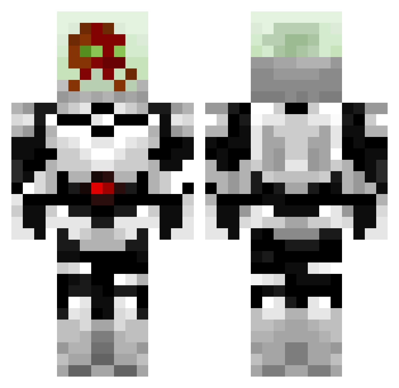 AdiosBobbios Minecraft skin, front and back view