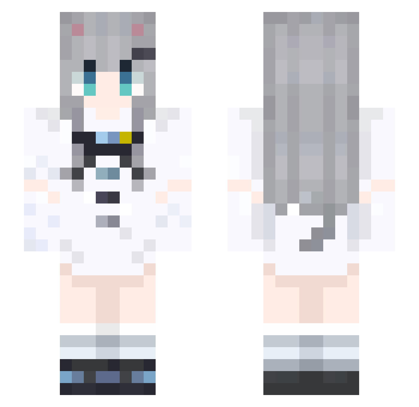 RuleManager Minecraft skin, front and back view