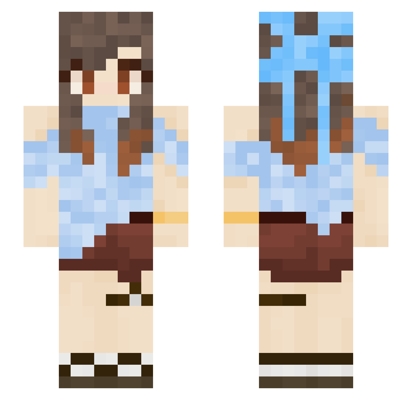 fayfayfayfay Minecraft skin, front and back view