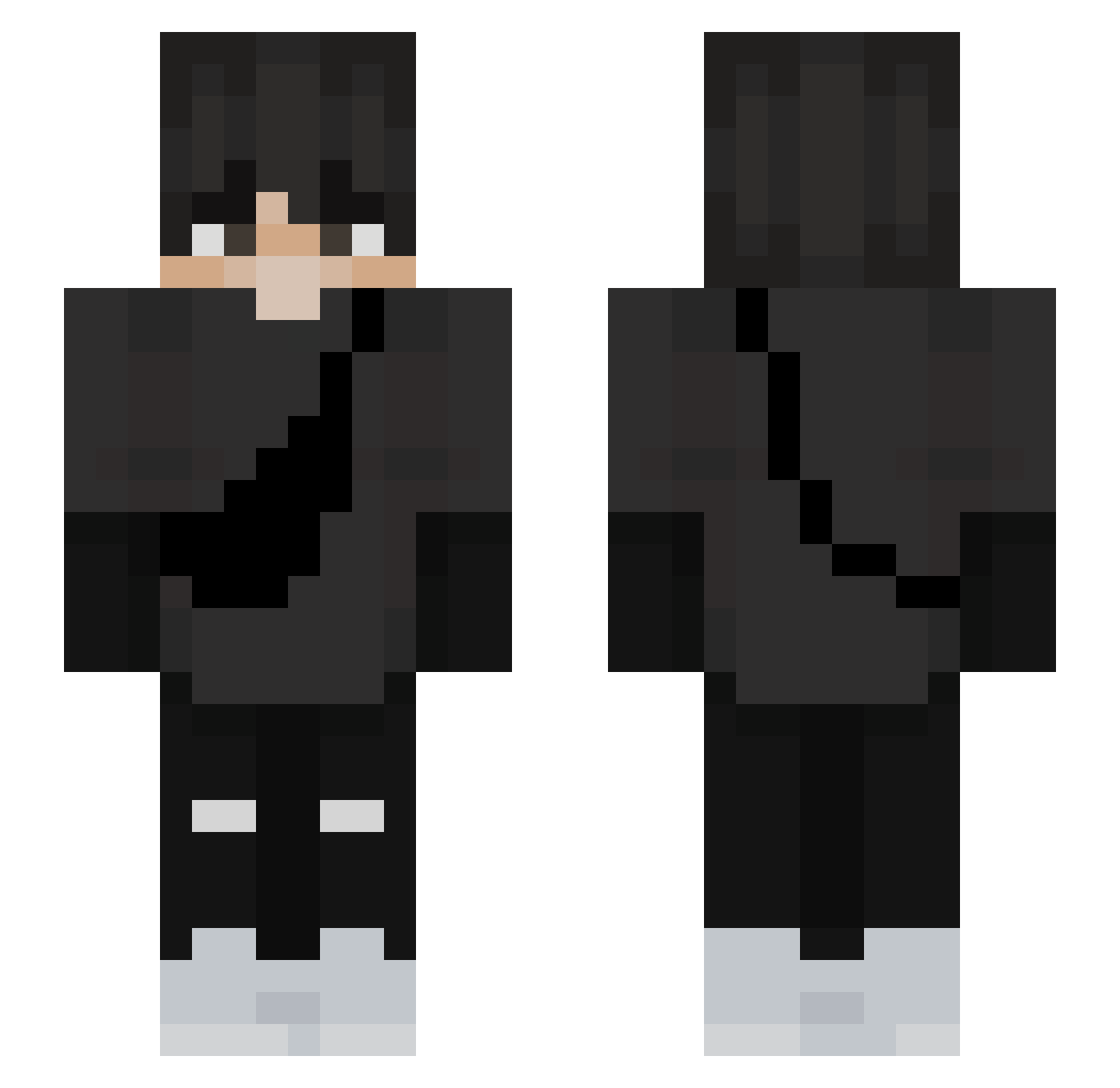 Cacteen Minecraft skin, front and back view