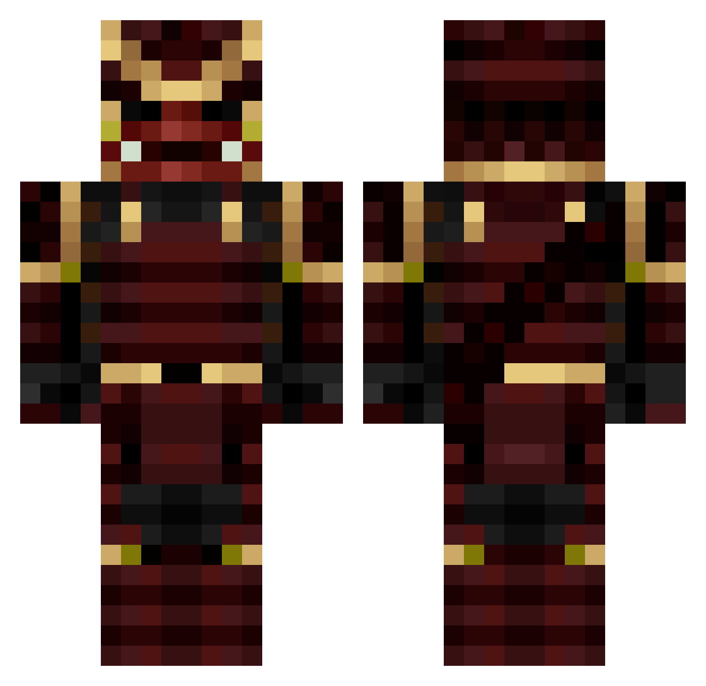 thebigdipper729 Minecraft skin, front and back view