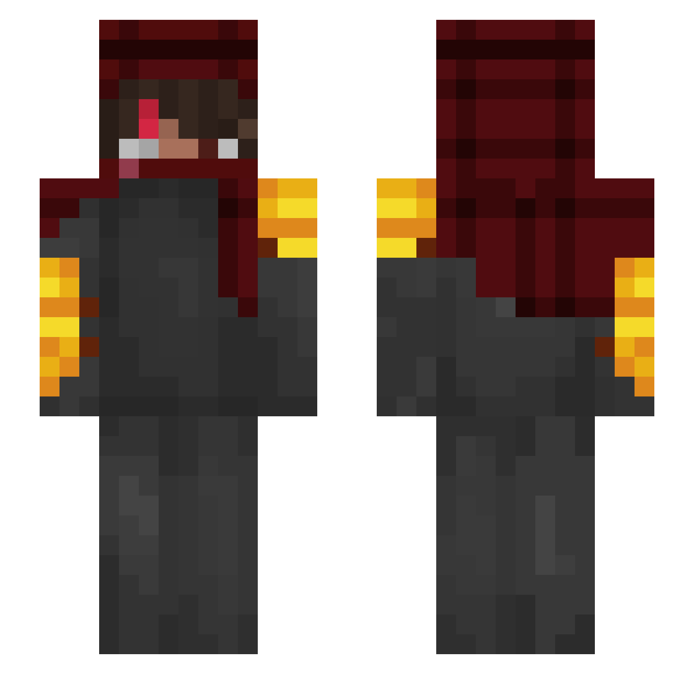 _JOkeR13 Minecraft skin, front and back view
