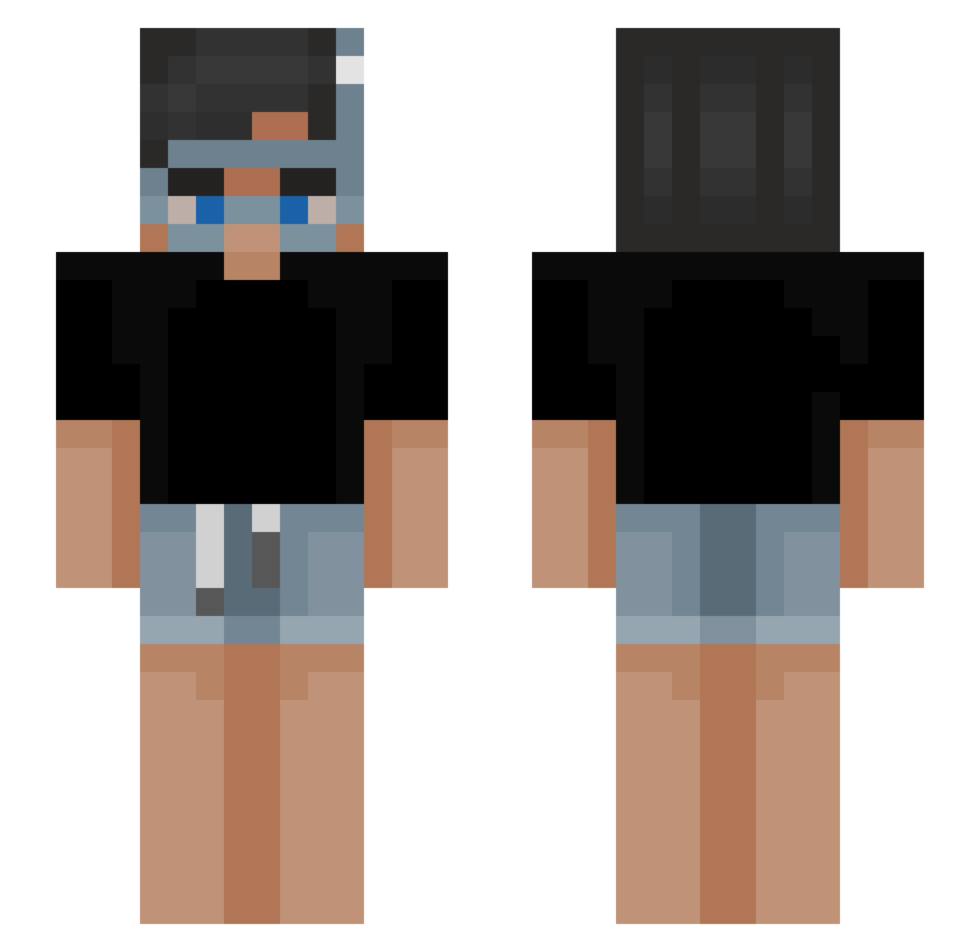 Nix_Drauf Minecraft skin, front and back view