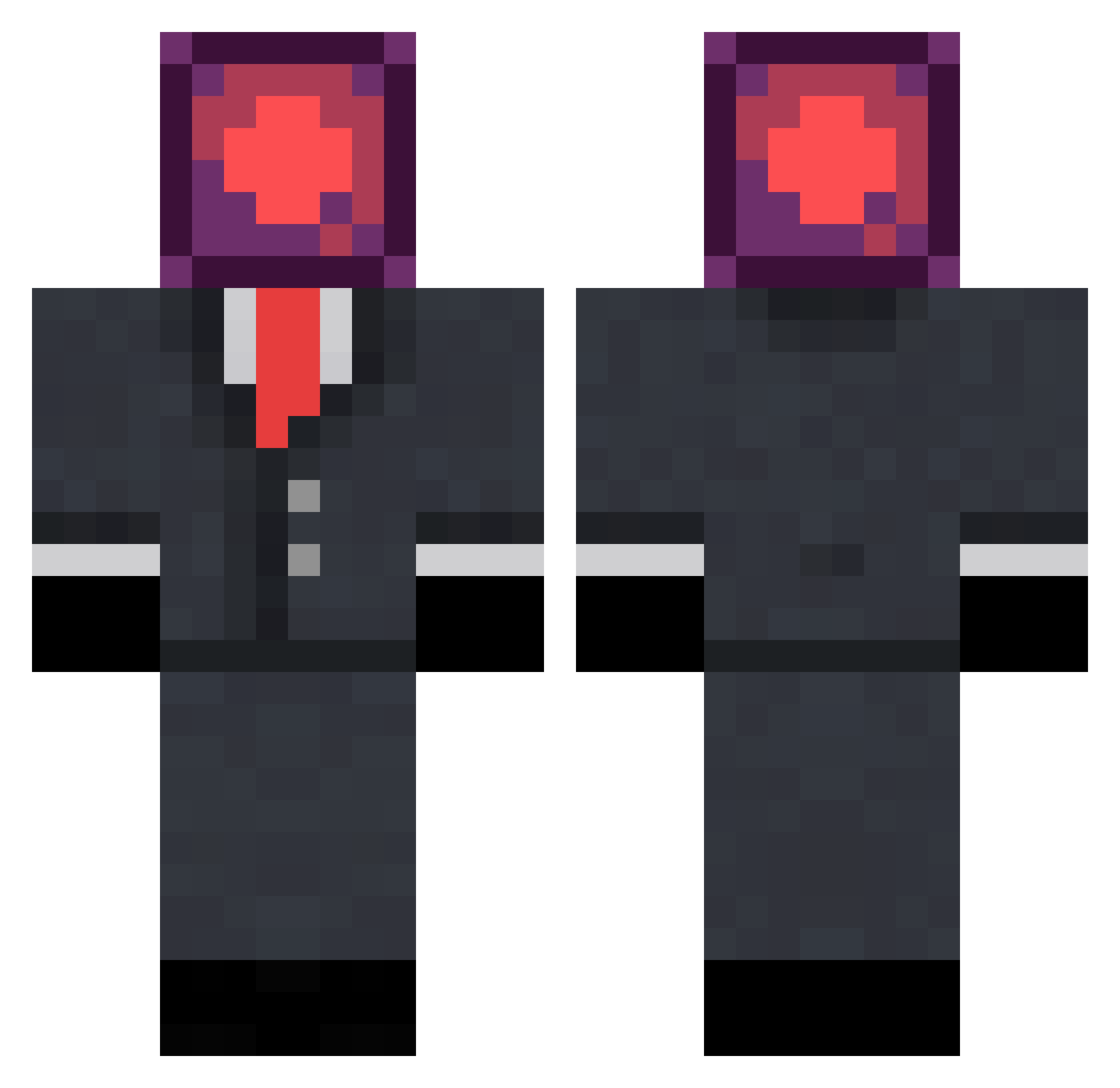 TCPHandshake Minecraft skin, front and back view