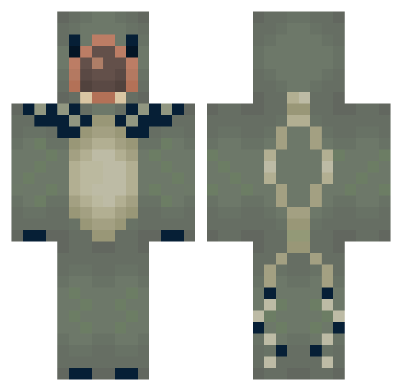 AnimalRiver7232 Minecraft skin, front and back view