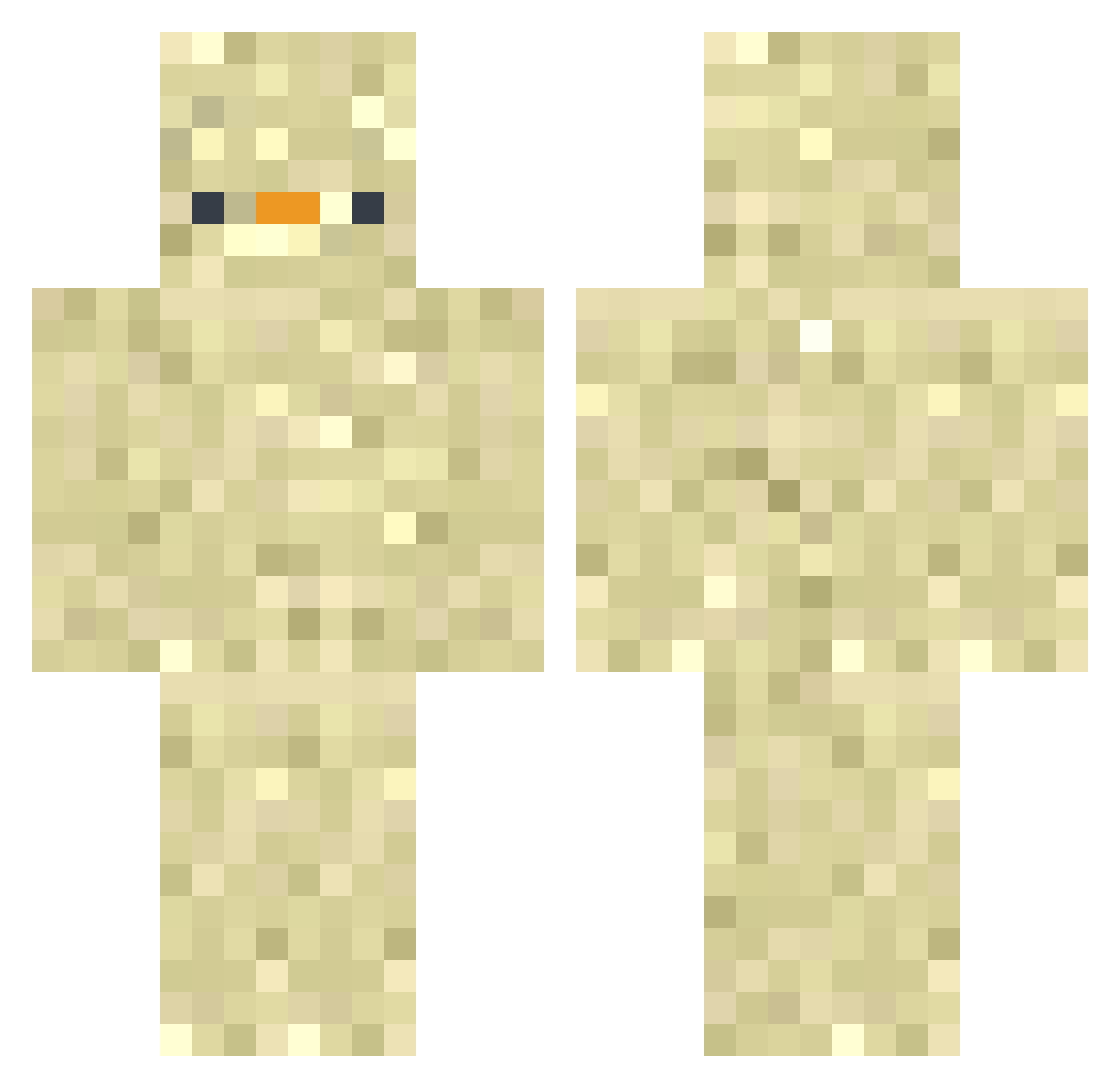 sandstuhl Minecraft skin, front and back view