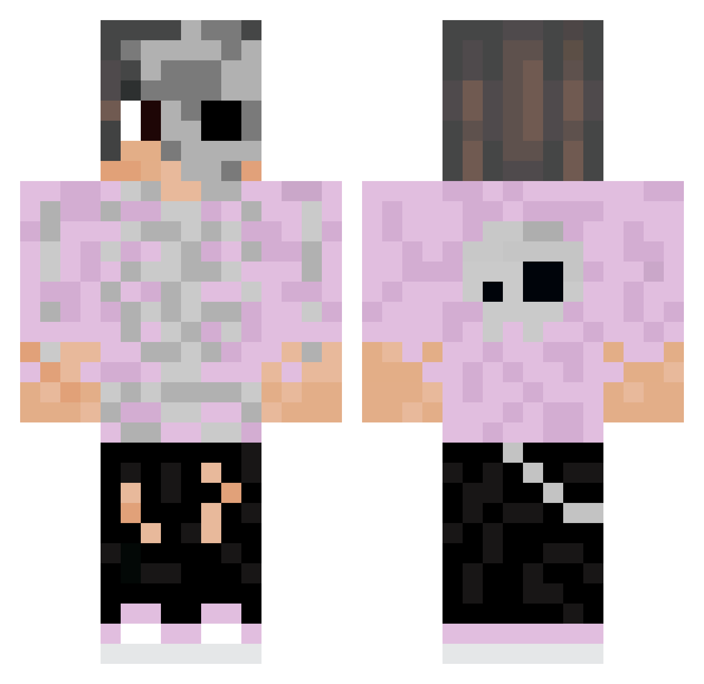 Axuletele Minecraft skin, front and back view