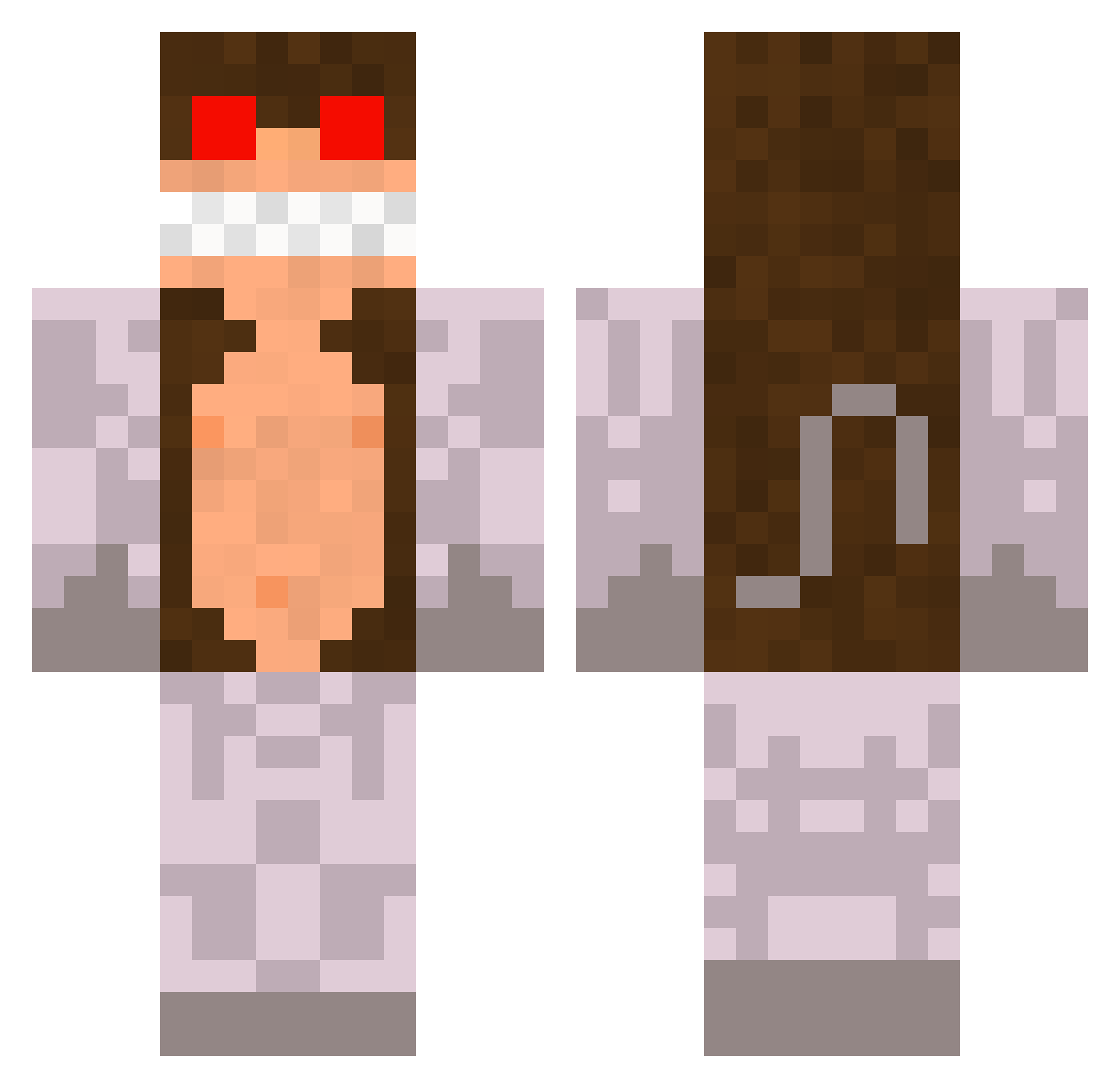 Taco_dog Minecraft skin, front and back view