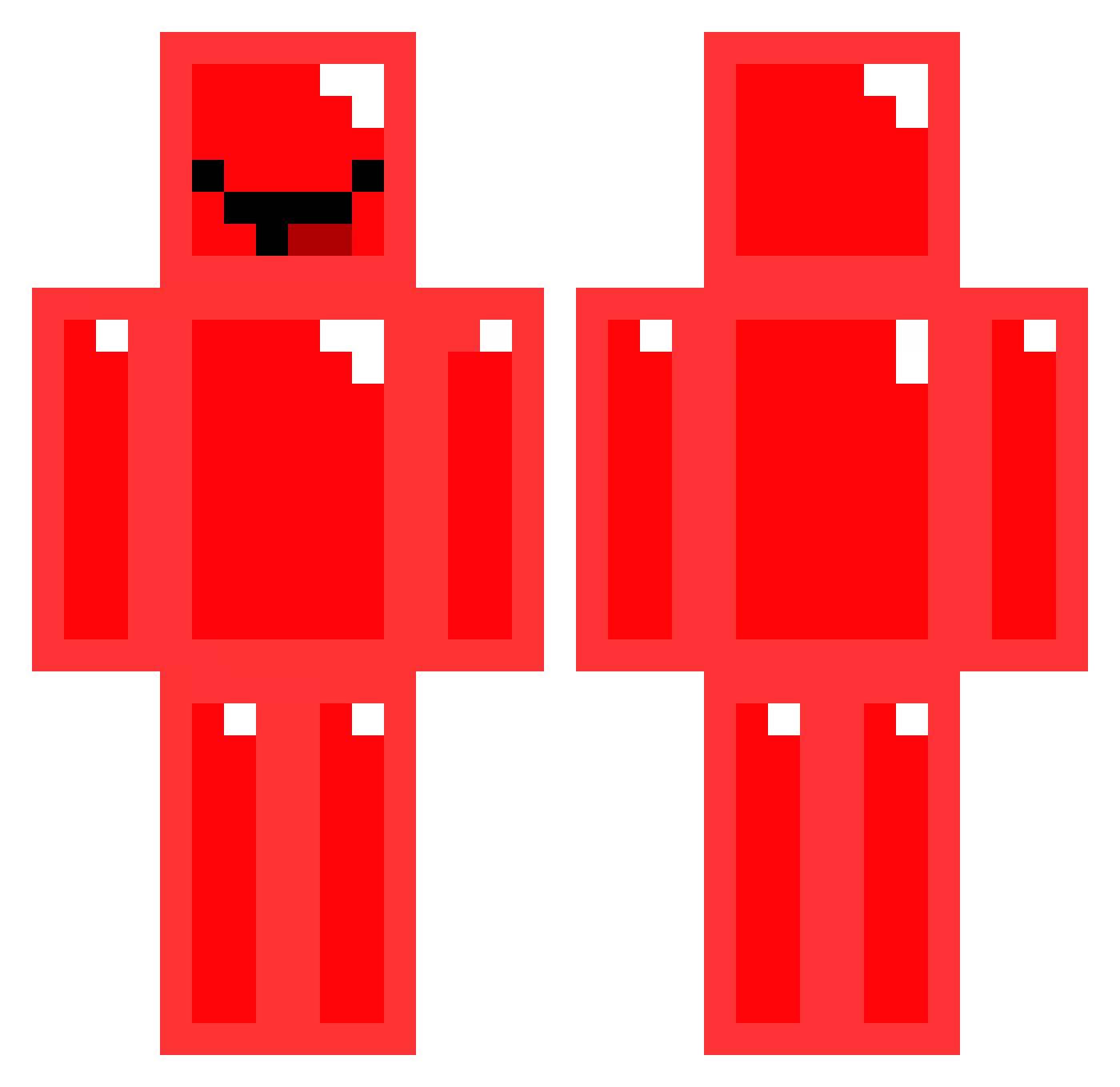 lolxme Minecraft skin, front and back view