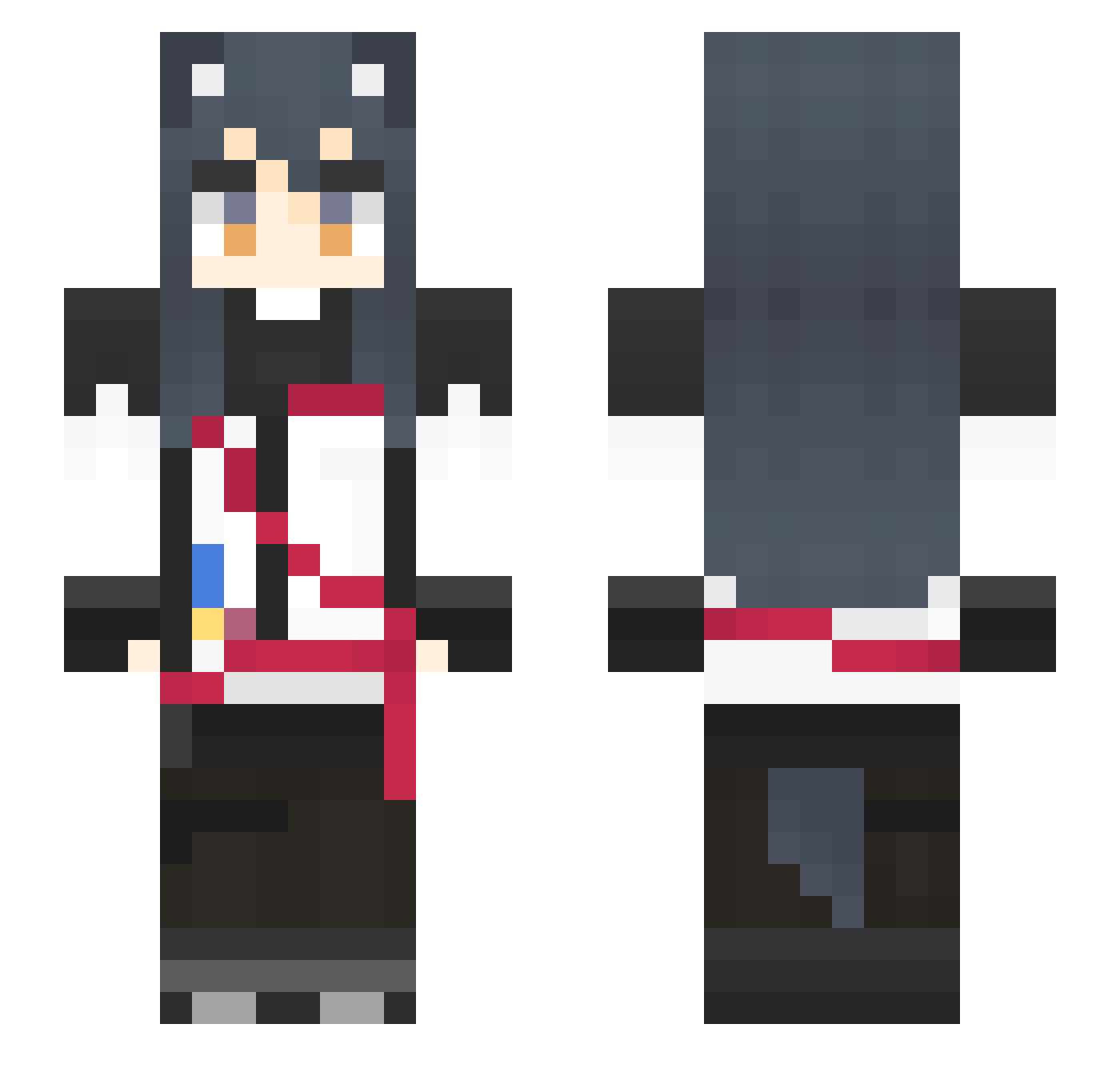Shao_xuan Minecraft skin, front and back view
