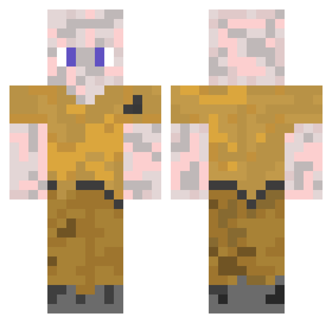Lra_viva Minecraft skin, front and back view